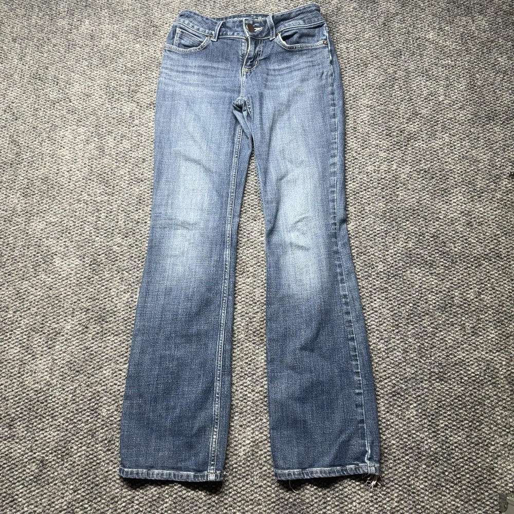 WRANGLER Women's Medium Stone Wash Boot Cut Jeans Size 3x30 Western Mid Rise